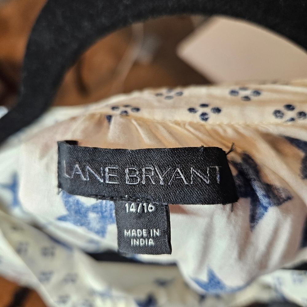 LANE BRYANT RED,WHITE, AND BLUE SHIRT SIZE14/16 America Patriotic 4th Of July - Picture 8 of 8